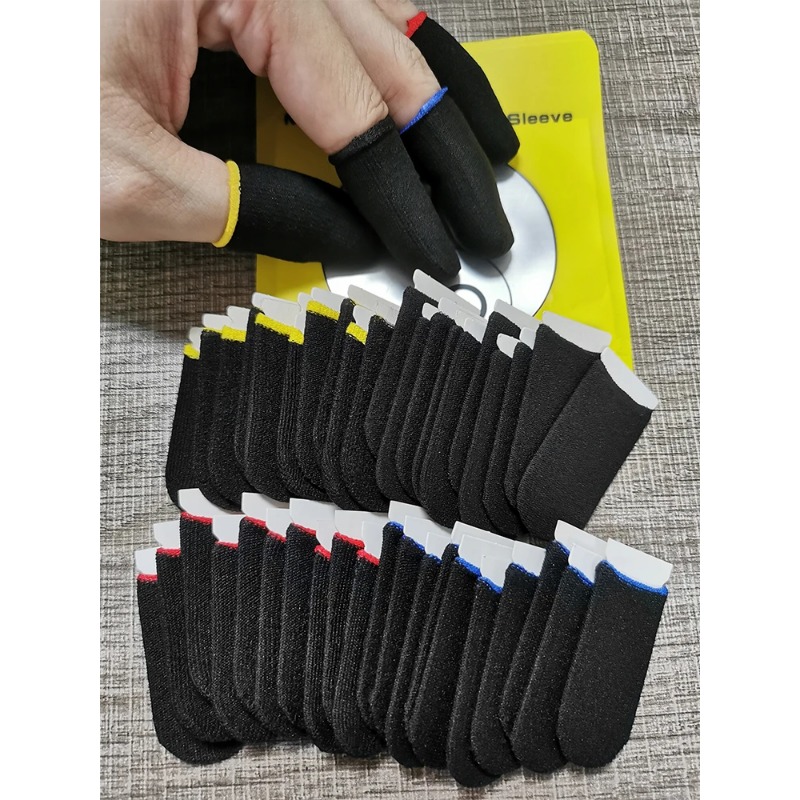 20 piezas nuevo controlador de juego con cubierta para dedo adecuado para PUBG Anti sudor Scratch pantalla táctil juego dedo pulgar cubierta guante