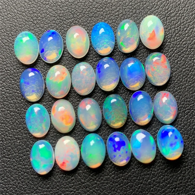 ข้อเสนอพิเศษธรรมชาติโอปอล Bare หินโอปอลที่มีสีสันเปลือยหินโอปอล5*7มม.อัญมณีที่กำหนดเองจี้สตั๊ดต่างหู