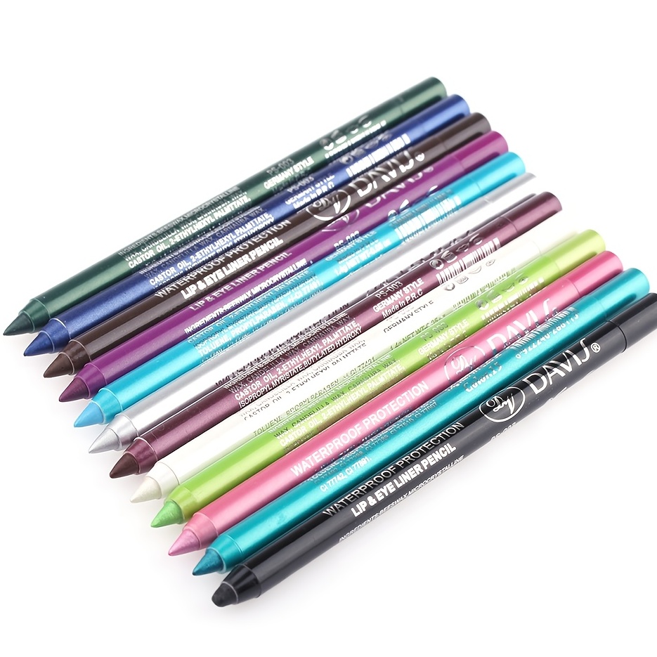 Seidenraupe Perlglanz Lidschatten Stift Eyeliner Gel Stift Wasserdicht Augenbrauen Stift Hochglanz Farbe Eyeliner Stift