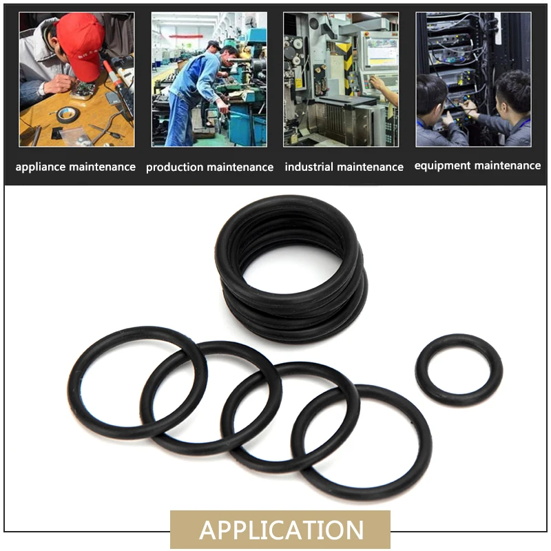 PCP DIY NBR ซีล O-แหวนเครื่องซักผ้าเปลี่ยน CS1mm 1.5 มม.1.9 มม.2.4 มม.ยางทนทาน O แหวน OD 6-30 มม.15 ขนาด 150pcs DQ005
