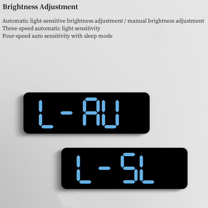 9 インチ大型デジタル壁時計 USB 電源 TEMP 湿度週自動調光 DST 置時計 12/24H 電子 LED 目覚まし時計