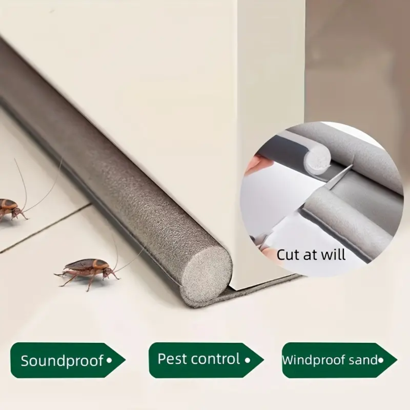1 stuks deurafdichtstrip, deurbodemafdichtstrip, geluiddichte deur- en raamopening voorruitstrip, hittebehoud en stofdicht