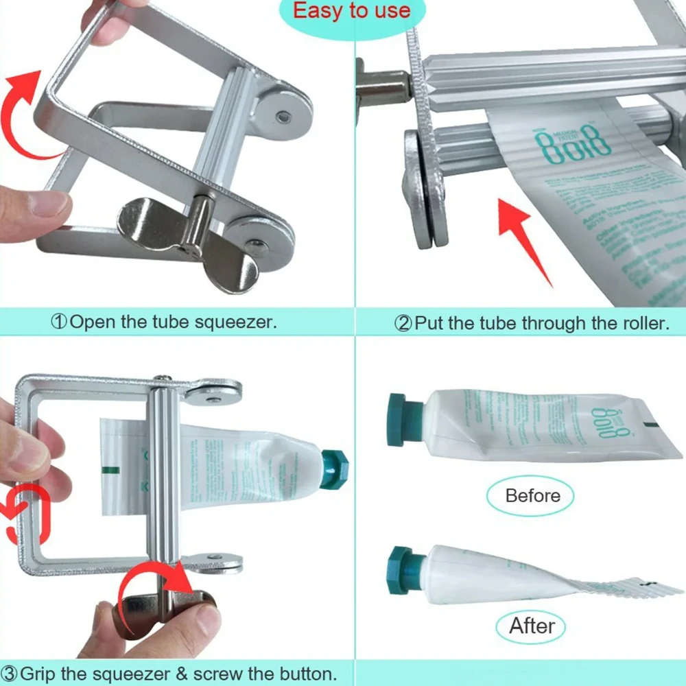 ขายร้อนคุณภาพสูงโลหะยาสีฟันหลอด Squeezer สีหลอด Squeezer