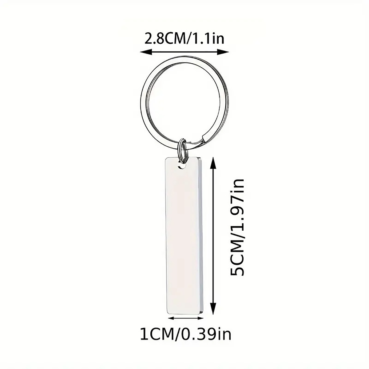 Inspirational Positive Energy Elephant Powdered Elephant Stainless Steel Keychain For Men, Car Backpack Pendant Decoration