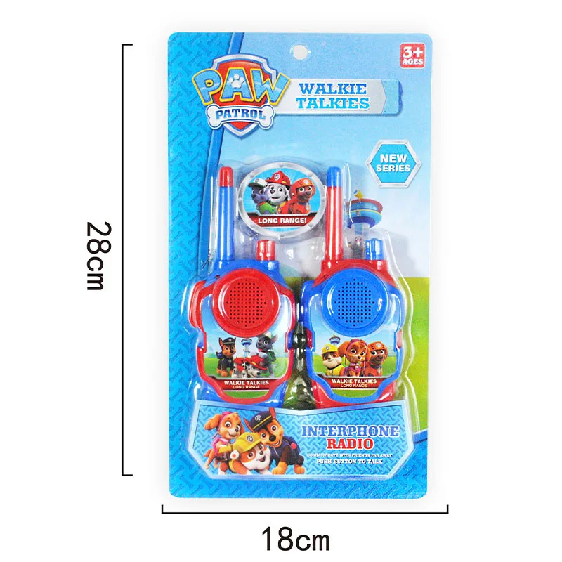 PAW Patrols-Juego de walkie talkies de juguete para niños, Walkie Radio de dibujos animados, interfono de Radio para niños, juguetes para padres e hijos, juego de teléfono al aire libre, regalo