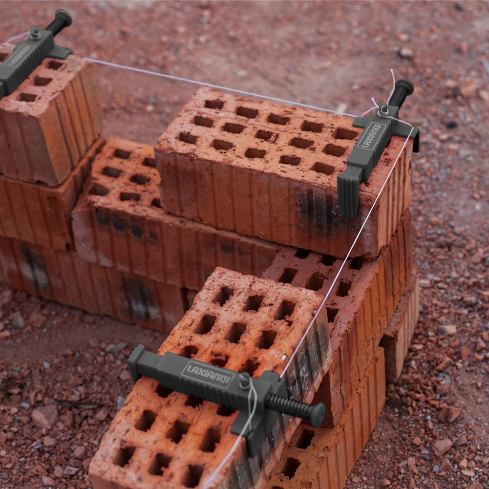 2/4pcs Wire Drawer Bricklaying Tool Construction Fixture Brick Liner Runner Building Fixer Brick Leveling Line Construction Tool