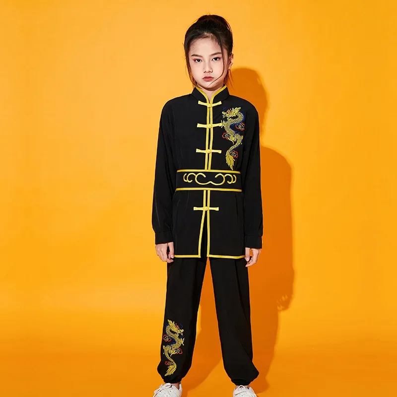 จีนแบบดั้งเดิม Wushu เสื้อผ้า Tai Chi เด็ก Kungfu ชุดใหม่ STAGE Performance Hanfu ศิลปะการต่อสู้เครื่องแต่งกายชุด