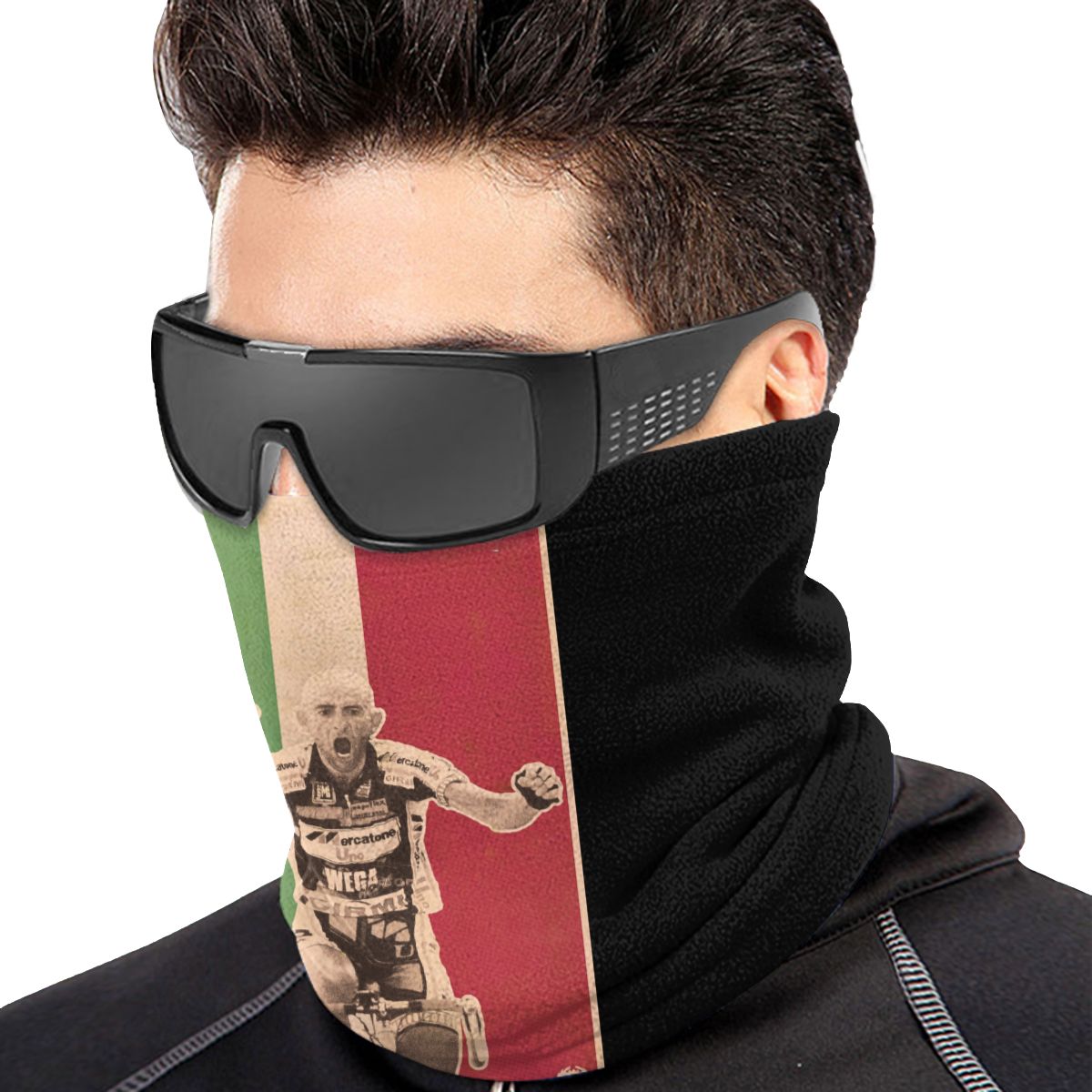 Marco pantani ciclismo campione il pirata cesenatico 3 microfibra pescoço gaiter bandana lenço headwear