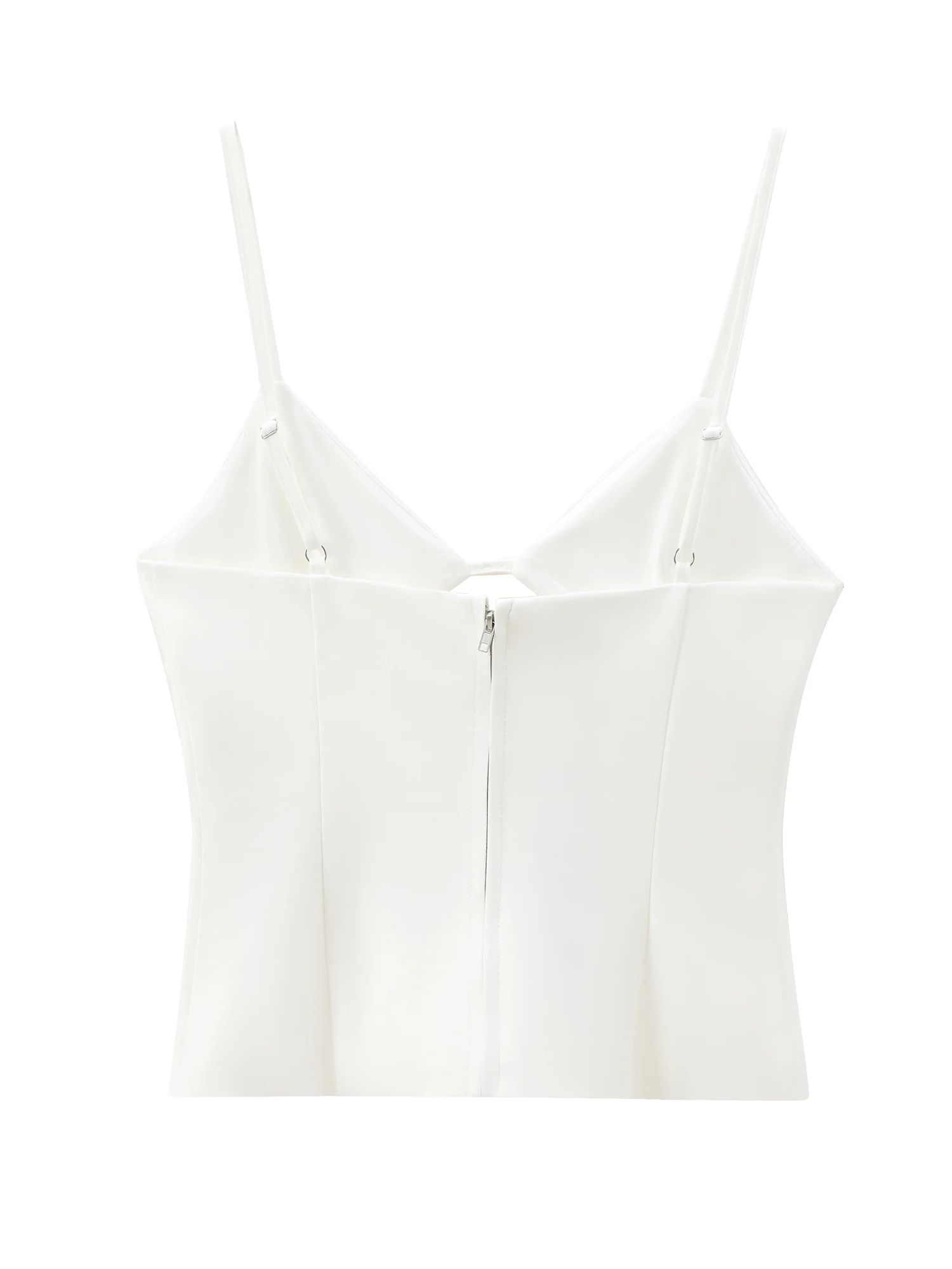 XNWMNZ 女性のファッション 2024 カットアウトボウストレッチトップ女性ハイストリート V ネック薄型ストラップ多用途女性シックなトップ