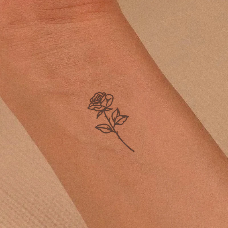 1pc adesivos de tatuagem temporária à prova d'água de padrão pequeno, à prova d'água de longa duração para uma a duas semanas, para braço, perna.