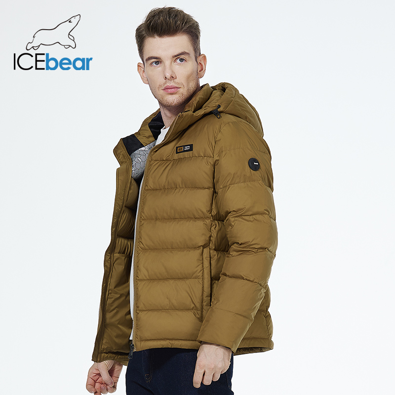 ICEbear-Jaqueta acolchoada curta casual masculina, casaco ao ar livre à prova de vento para inverno, novo, 2023, 2023