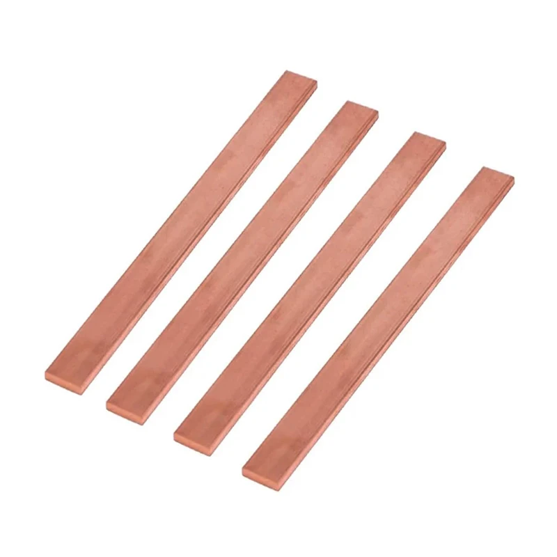 1 pz Striscia di Rame T2 Rame Puro Piatto Striscia di Acciaio Rame Puro e Galvanotecnica Materiale FAI DA TE Spessore 1/1.5/2/3/4/5/6/8mm