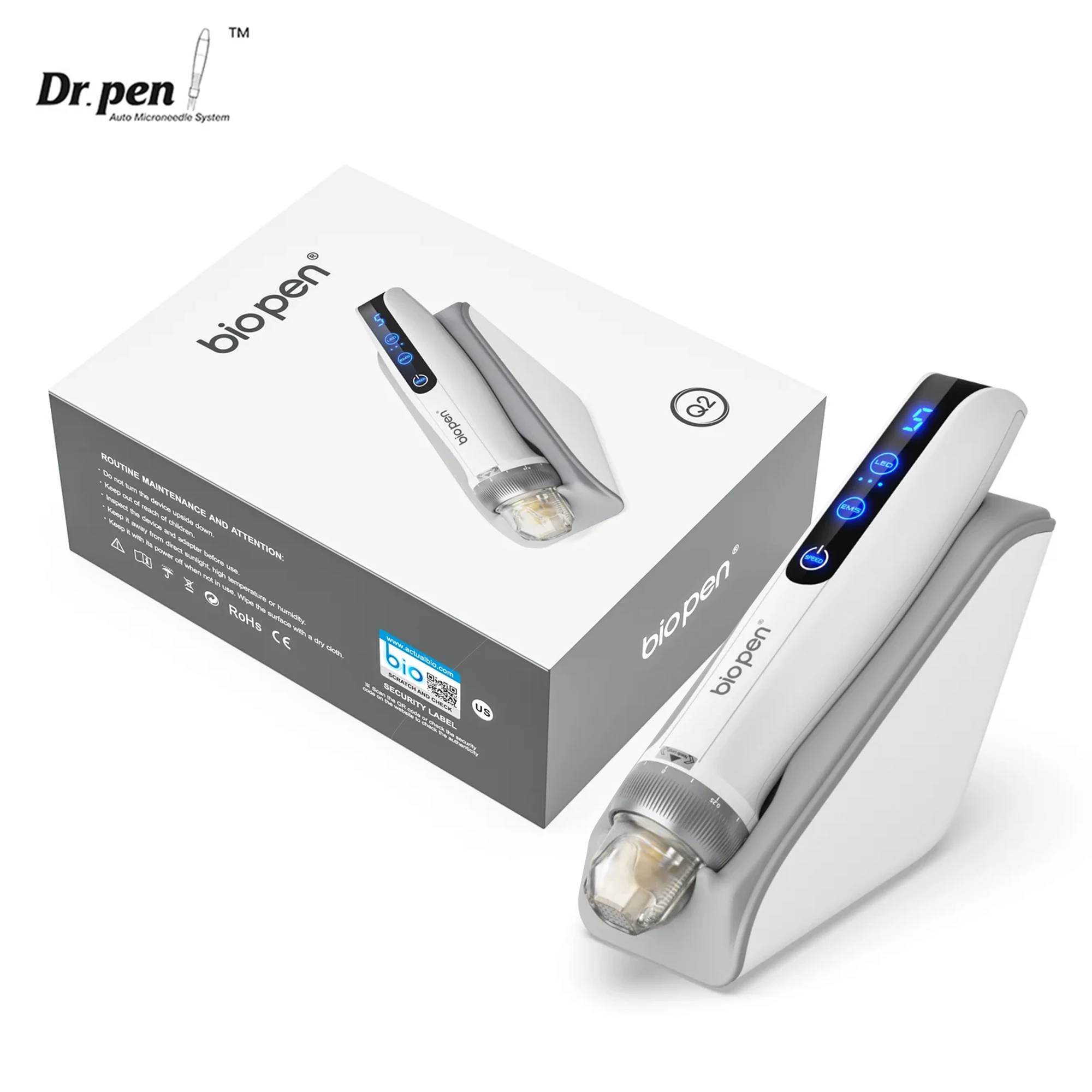 Dr. Pen Bio Pen Q2 Microneedling Pen With LED Light Therapy and Microcurrent