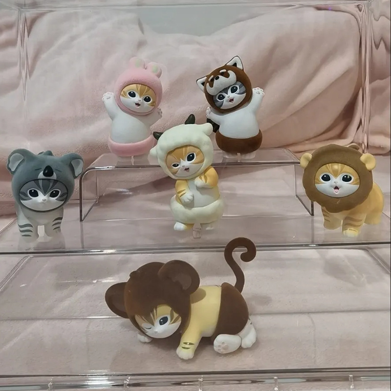 Mofusand-パーティーシリーズのブラインドボックスおもちゃ,かわいいフィギュア,カワイイアニメフィギュア,収集おもちゃ,ミステリーボックス,子供のためのクリスマスプレゼント