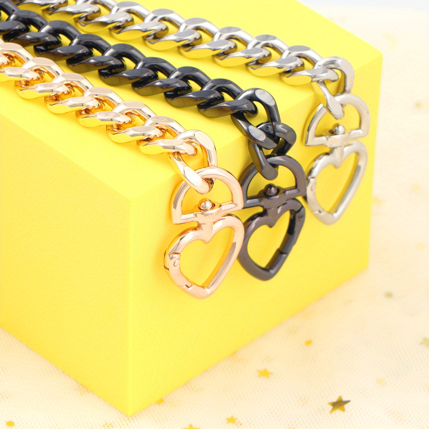 Extensor de correa de cadena de Metal para bolso, accesorio con forma de corazón, dijes, bandolera, 1 unidad