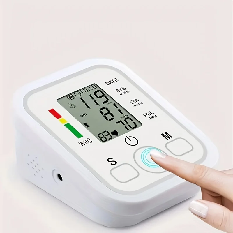 Monitor medico professionale per la pressione arteriosa Display a LED Monitor automatico per la parte superiore del braccio Sfigmomanomete BP con polsino regolabile Adul