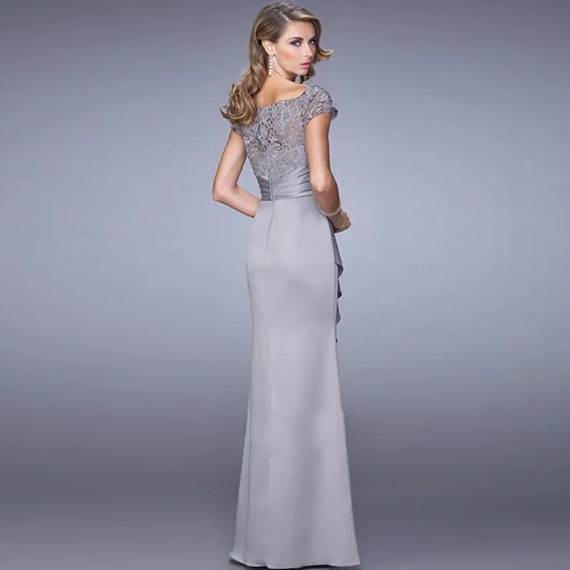 Frauen Meerjungfrau Brautjungfer Kleid Hochzeit Party Spitze Applique Off Schulter Abend Prom Formale Kleider Host der Temperament Kleid
