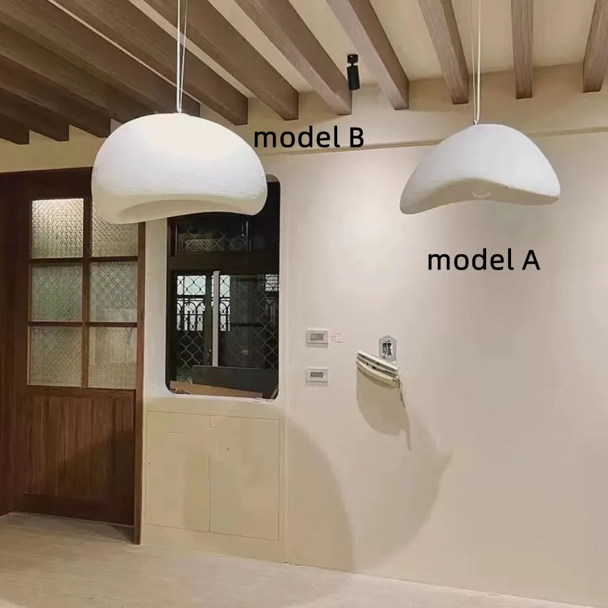 Luces colgantes nórdicas Wabi Sabi E27, candelabro para comedor y dormitorio, lámpara suspendida para Bar, decoración del hogar, accesorio de iluminación colgante para Loft