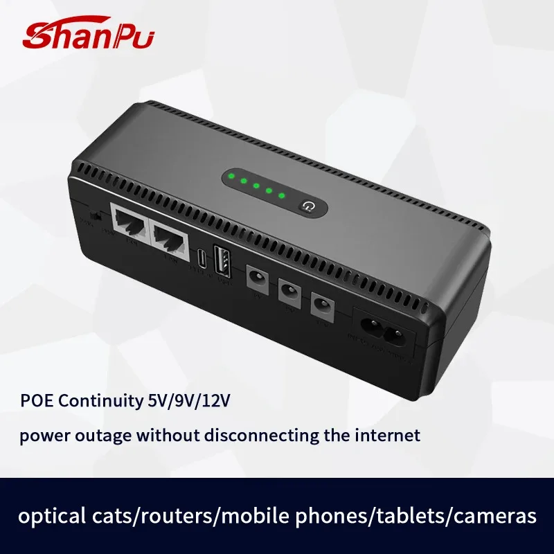 ใหม่ 36W 20000mah Mini UPS LiFePO4 แบตเตอรี่ออนไลน์ DC Backup Power UPS สําหรับกล้องวงจรปิดโมเด็ม WiFi Router