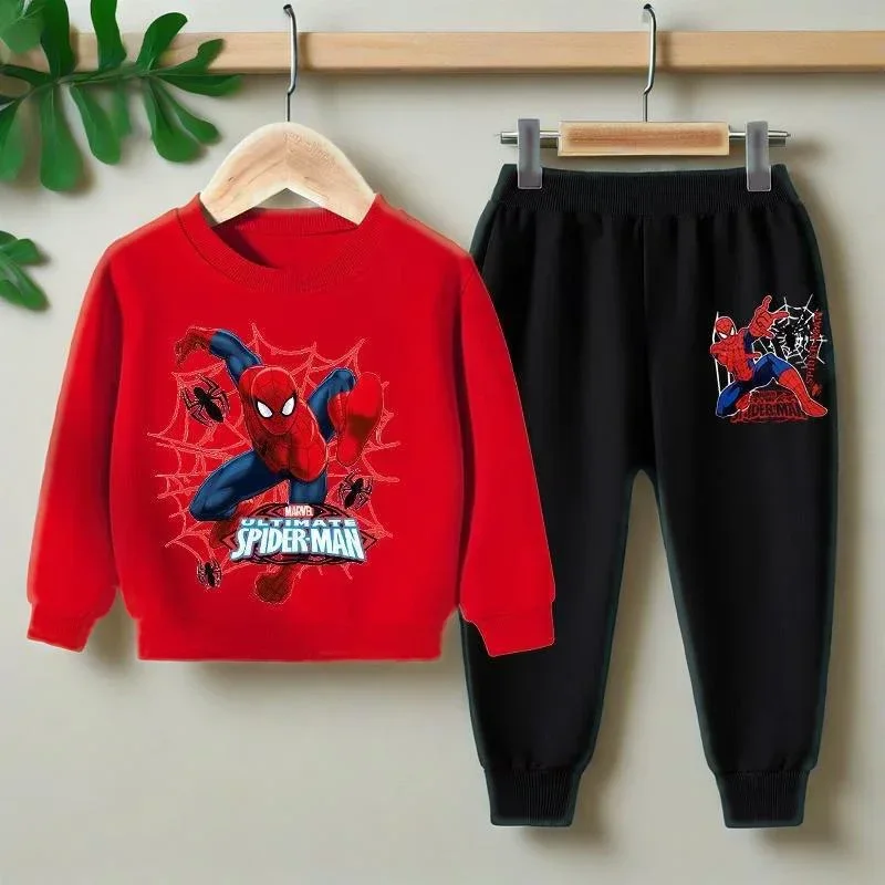 2025 เด็กใหม่สบายๆเสื้อเด็กการ์ตูนเสื้อผ้าCrewneckการ์ตูนพิมพ์Pulloversกางเกง 2pcsแขนยาวTracksuits
