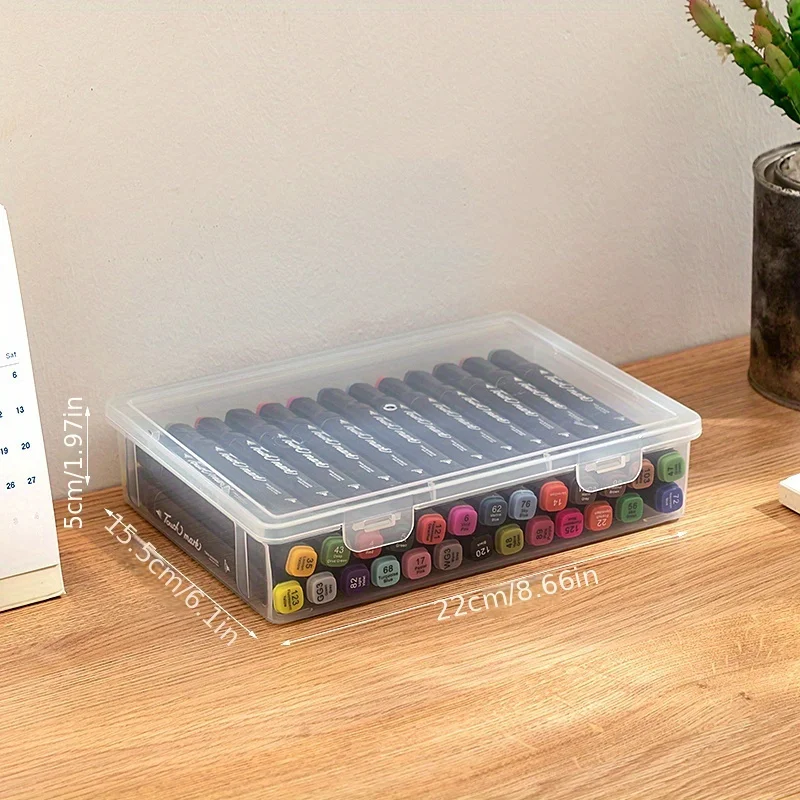 Astuccio per matite di grande capacità in plastica trasparente per notebook, pennarello per schizzi, scatola di immagazzinaggio per pittura a piombo colorato, materiale per il ritorno a scuola
