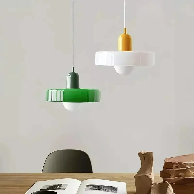 Nordic Retro จี้กระจกโคมไฟในร่ม E27 LED โคมไฟระย้าห้องนั่งเล่นห้องรับประทานอาหารห้องนอนห้องครัวตกแต่งโคมไฟ