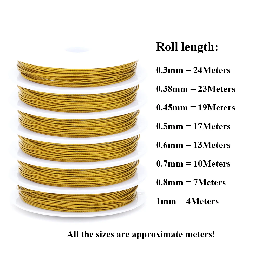 1ม้วนทนทานสาย0.3/0.5/0.6มม.ประดับด้วยลูกปัดเครื่องประดับสาย String สำหรับสร้อยคอ DIY สร้อยข้อมือทำ