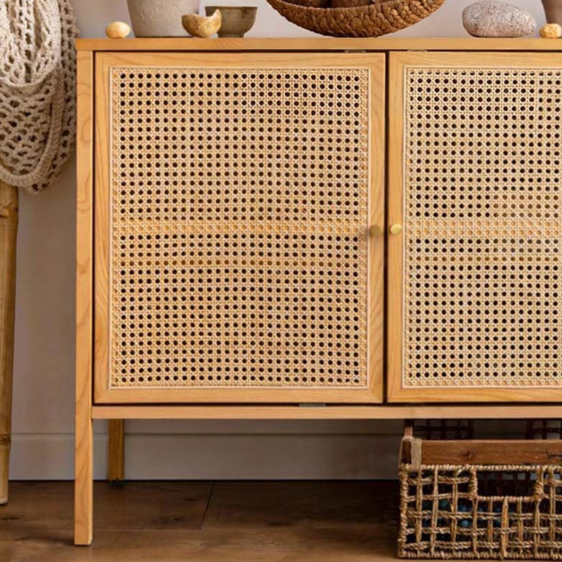 3.3 Ft Long Natural Rattan Webbing Rolls, 16-Inch Wide, Perfect For Chairs, Cabinets, And Home Improvements