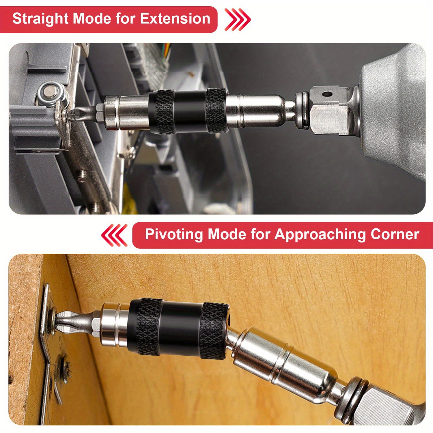 1/4" Hex Magnetic Ring Screwdriver Bits Drill Hand Tools Drill Bit Extension Rod Quick Change Holder