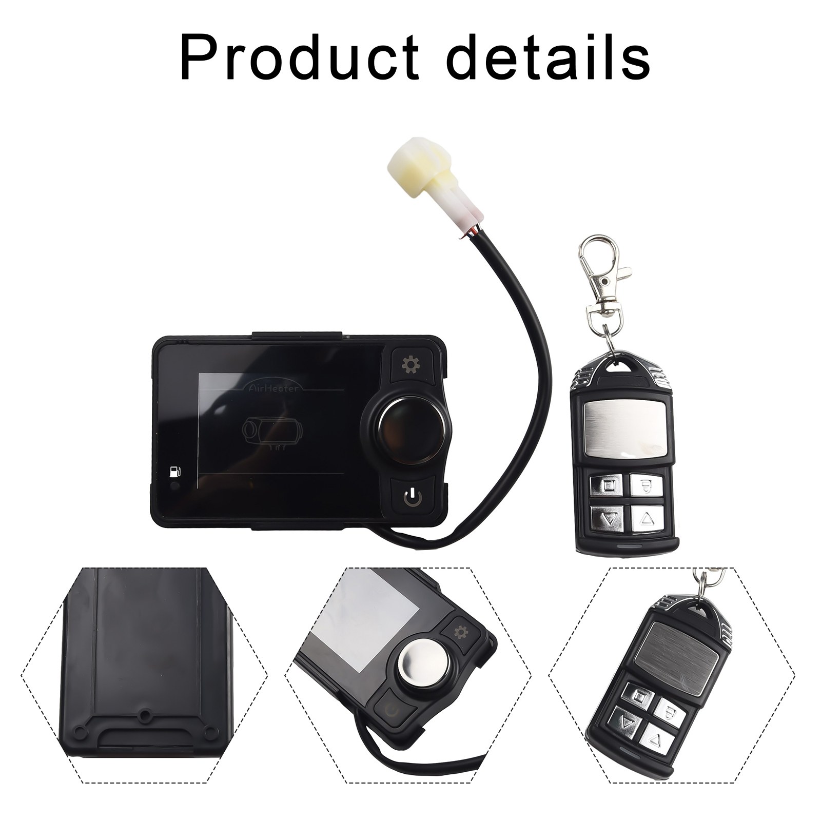 2Pcs/Set New LCD Monitor Remote Control 12V-24V Air Diesel Heater Automotives Black Parking Controller -Bluetooth Remote Control