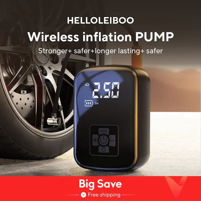 LEIBOO  Wired/Wireless Electric Air Pump Car Air Compressor Tire Inflator Pump for Motorcycle Bicycle Boat AUTO Tyre Balls