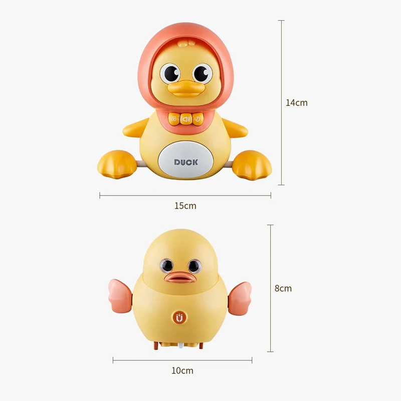 赤ちゃんのための電気oothing Duckのおもちゃ、音付きのアヒル、光と音楽、磁気、かわいい、ギフト
