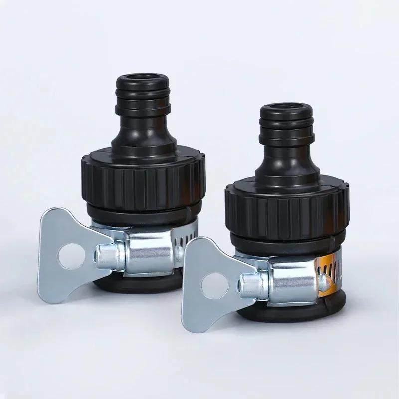 2 ชิ้นทนทาน Universal ก๊อกน้ําอะแดปเตอร์พลาสติกท่อ Quick Connect Fitting Tap สําหรับล้างรถสวนชลประทาน