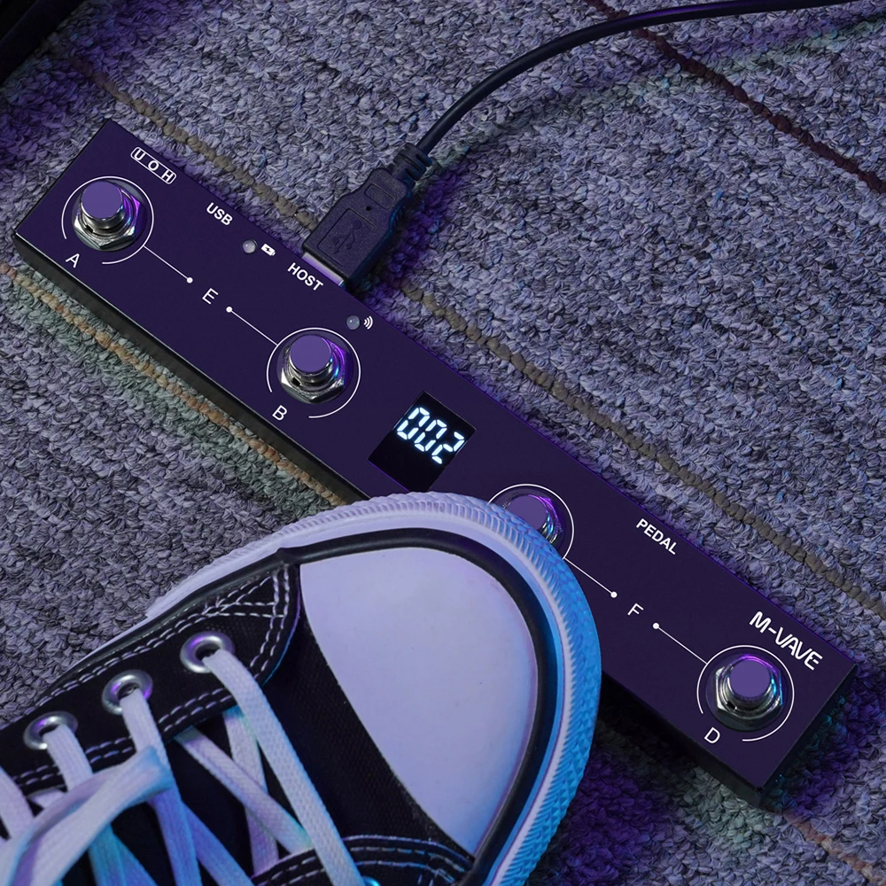 M-VAVE Chocolate Plus draadloze 4-knoppen voetschakelaar Ondersteunt MIDI Host Interface-bedieningsfunctie Midi-controllertoetsenbord