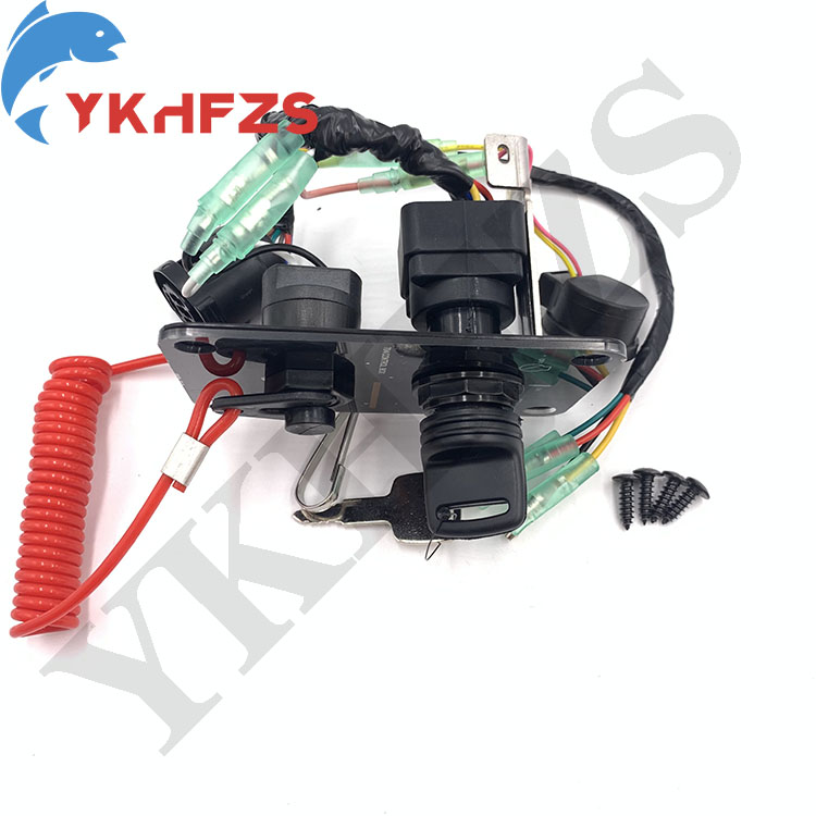 エンジンに適したシングルエンジンキースイッチ,コントロールボックス,704-82570-08エンジン互換,取り付けネジ付き,704