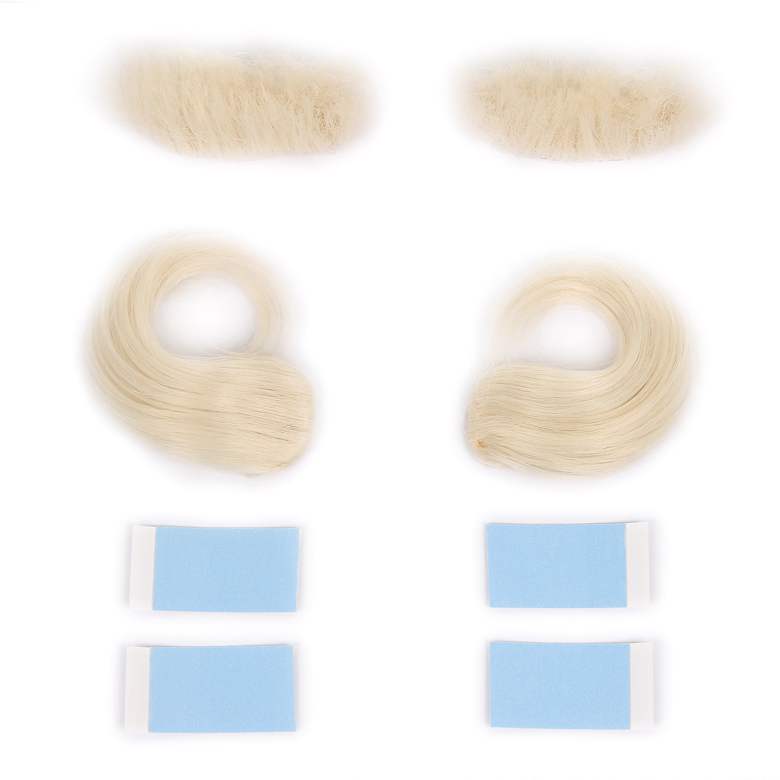 REEWES คริสต์มาส Santa Claus วิกผม + ชุดเคราคอสเพลย์อุปกรณ์เสริมสีบลอนด์วิกผมสังเคราะห์สําหรับชายฮาโลวีนชุดเครื่องแต่งกาย