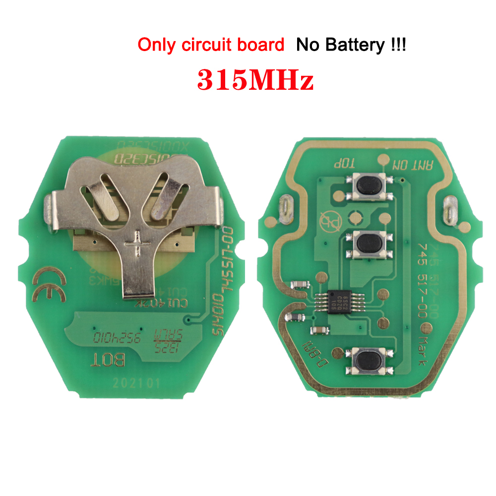 YIQIXIN 3 ボタン 315/433Mhz リモート車のキー古い BMW ミニクーパー S R50 R53 2005-2007 EWS システム HU92 ノーカットブレードチップなし