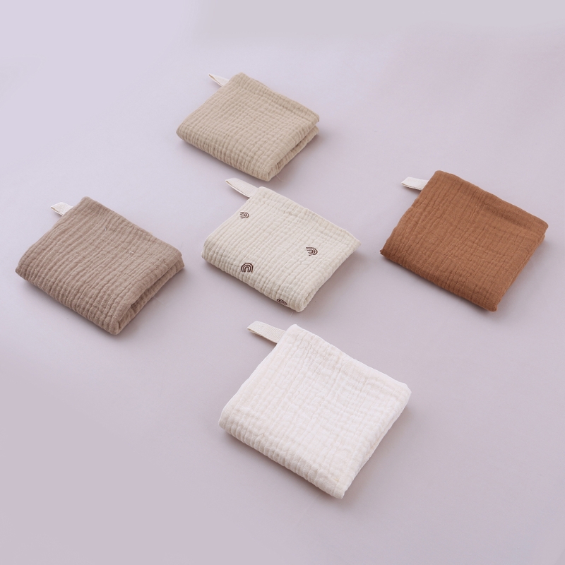 5PCS 부드러운 흡수성 거즈 코튼 베이비 타올 닦아 얼굴 천 수건 얼굴 손수건 아기 목욕 수건 수건
