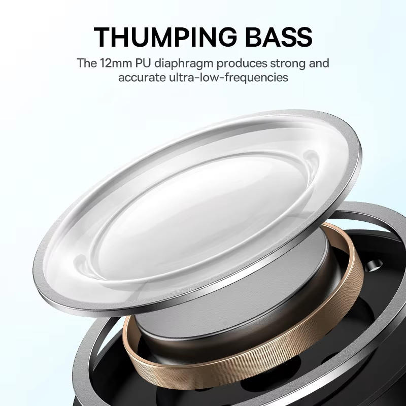 Bas192.- Écouteurs sans fil Bowie E19, Bluetooth 5.3, Grosses basses, Pilotes 12mm, Écouteurs étanches IPX5, Autonomie de la batterie 33 heures, Casque