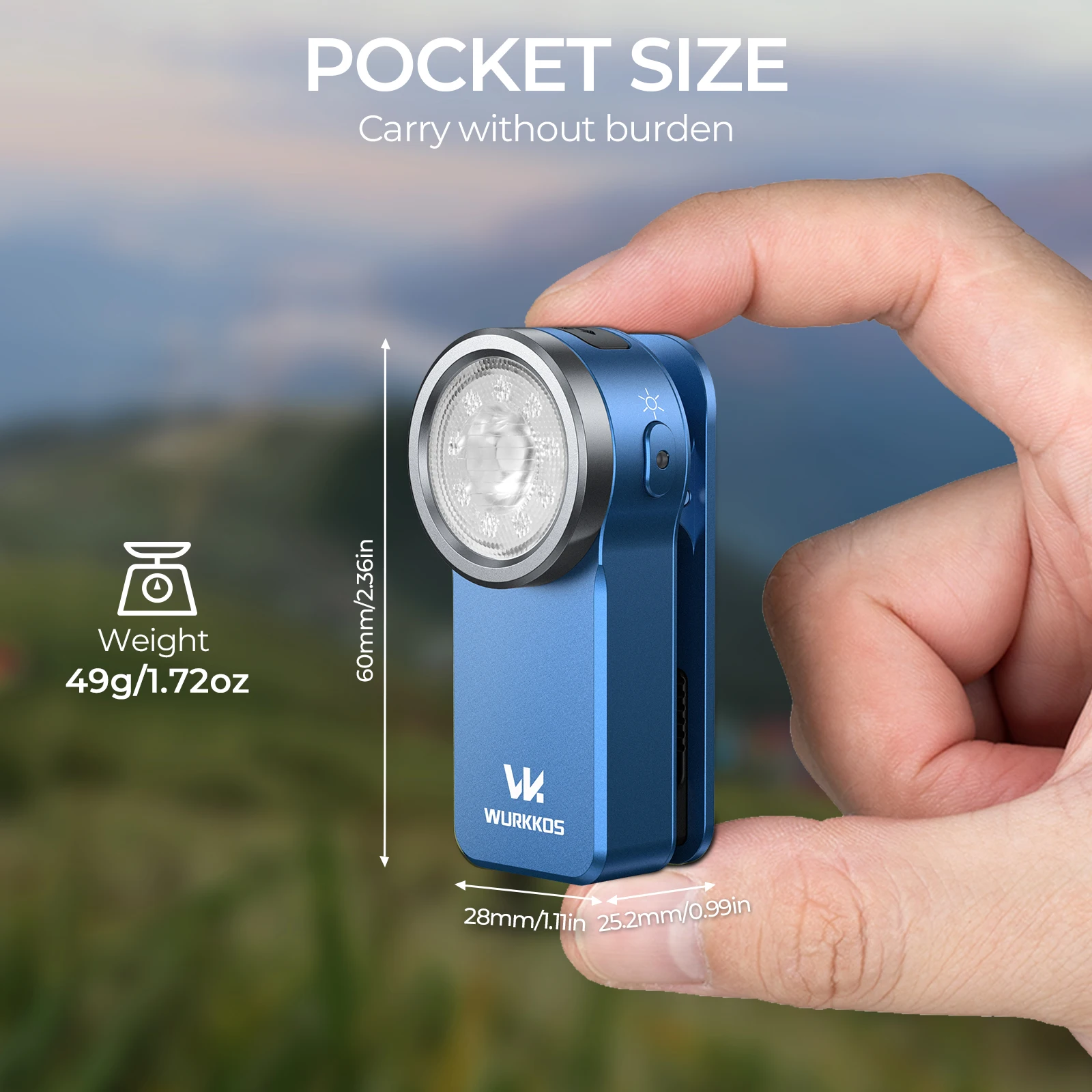 Wurkkos HD03 680LM USB C linterna de bolsillo recargable punto e inundación portátil EDC RGB antorcha con luz de Clip magnético para ciclismo