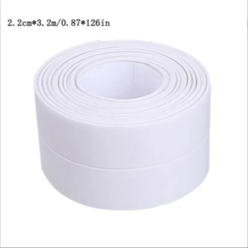 1 rotolo di nastro autoadesivo impermeabile in PVC bianco: perfetto per bagno, lavello e cucina: una appiccicosità super forte!