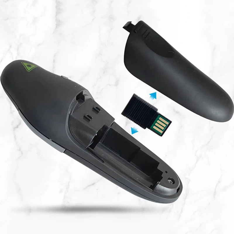Presentazione Powerpoint USB Wireless da 2.4GHz PPT Flip Pen Pointer Clicker Presenter con telecomando a luce rossa per insegnante
