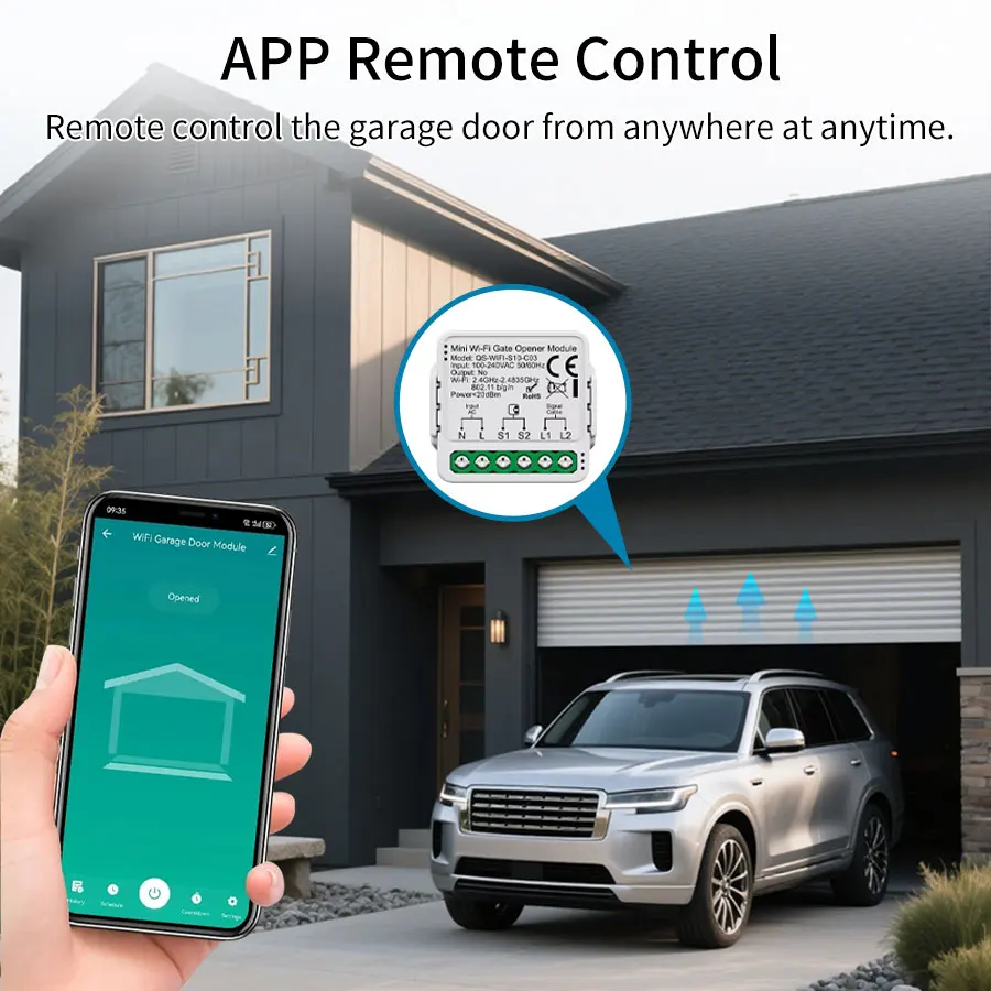Tuya สมาร์ทประตู Controller Wifi Zigbee โรงรถประตูโมดูลสวิทช์ Smart Life App Alexa Google Home Assistant Yandex Voice