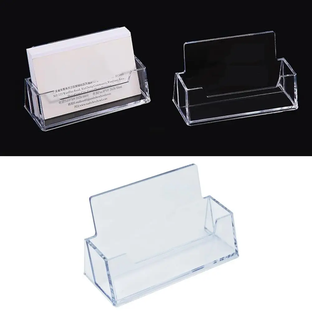 Porta biglietti da visita in acrilico da scrivania 1/3/6 pezzi, supporto per espositori per biglietti da visita in plastica trasparente, adatto a biglietti da visita 30-50