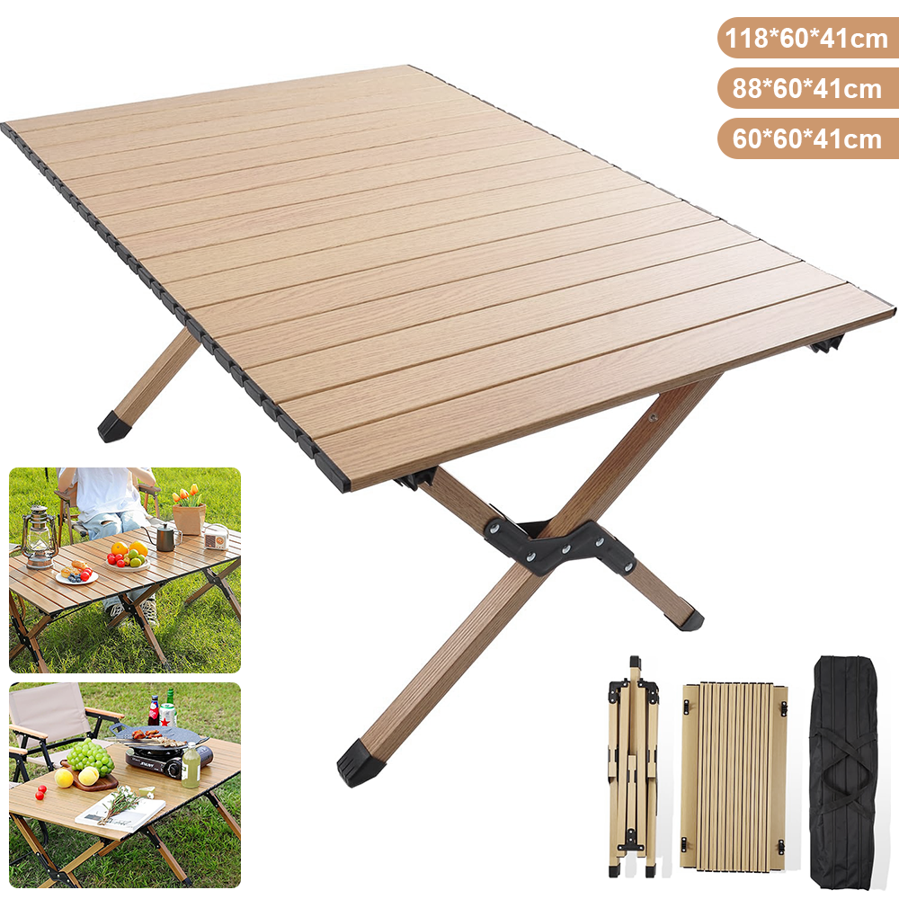 Outdoor-Klapptisch, Campingtisch, tragbarer Tisch für Picknick, Camping, Wandern, Reisen, Grillen, mit Tragetasche