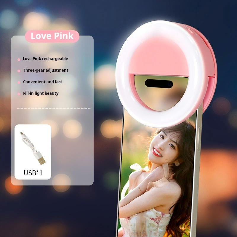 LED selfie fill light, mobile phone lens fill light, suitable for iPhone, Samsung, Xiaomi, Huawei mobile phone selfie fill light