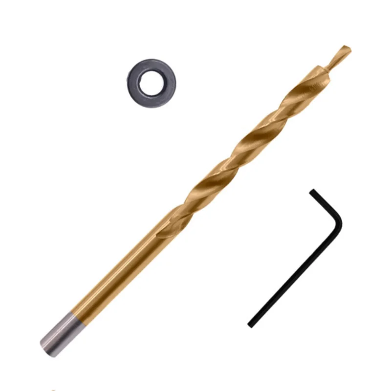 Mở Rộng Định Vị Bột Chiên Mũi Khoan Xoắn HSS Lục Giác Tay Cầm Và Vòng Tay Cầm 9.0/9.5Mm Gỗ Nghiêng Khoét Lỗ