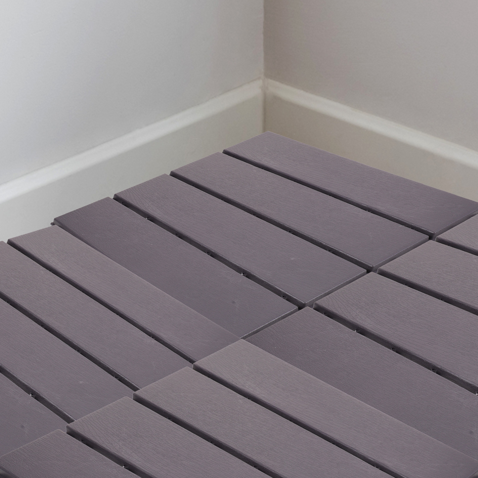 4 pçs auto-montar telhas de deck de plástico à prova de água pátio varanda piso bloqueio telhas de deck de plástico telha