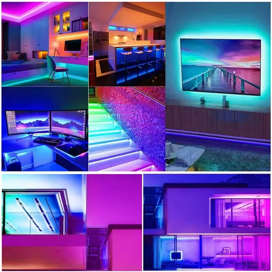 24V Led Strip Lights 10m 20m 30m 40m Led Lighs Music Sync Led Tape with Remote&App Control Flexible Ribbon for Room Party Decor