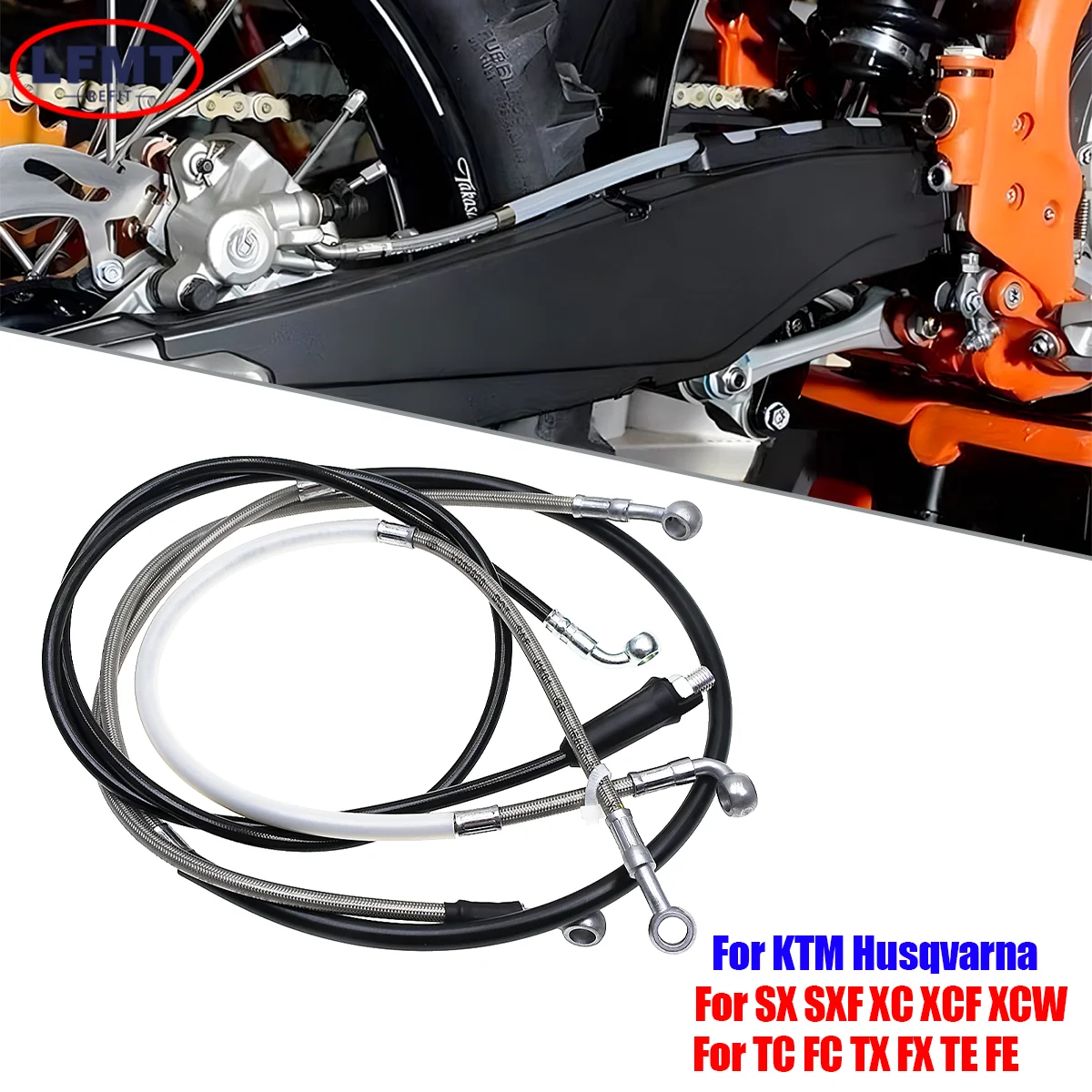 Für Husqvarna TC FC TE FE TX FX Motocross 10mm Vorder- Und Hinterradbremsschlauch Hydraulikölleitung Für KTM SX XC EXC SX-F XC-F EXC-F